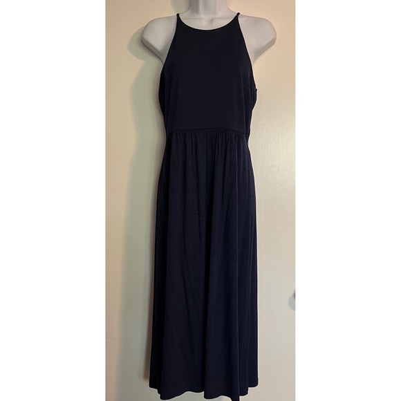 LOFT Blue Knit Halter Dress NWT - Picture 2 of 8